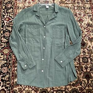 Old Navy Women's Green Button-Down Shirt Size Small